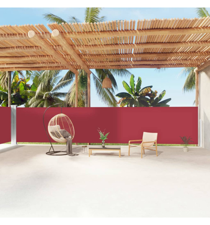 Auvent latéral rétractable Rouge 160x1200 cm | Mobilier & Déco
