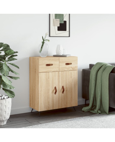 Buffet chêne sonoma 69,5x34x90 cm bois d'ingénierie | Mobilier & Déco