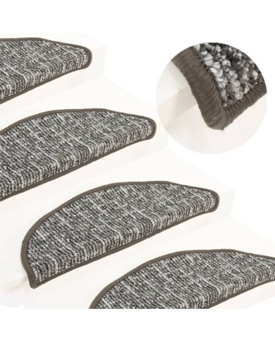 Tapis de marches d'escalier 15 pcs Anthracite 56x17x3 cm | Mobilier & Déco