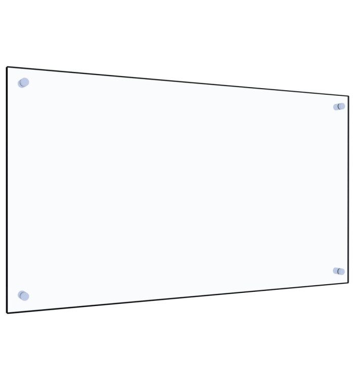 Dosseret de cuisine Transparent 90x50 cm Verre trempé | Mobilier & Déco