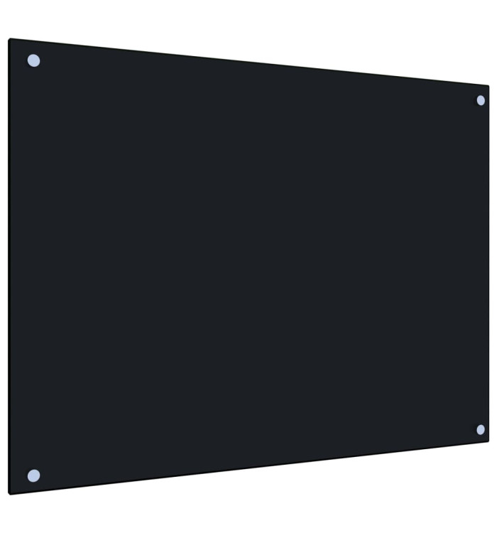 Dosseret de cuisine Noir 80x60 cm Verre trempé | Mobilier & Déco