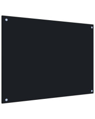 Dosseret de cuisine Noir 80x60 cm Verre trempé | Mobilier & Déco