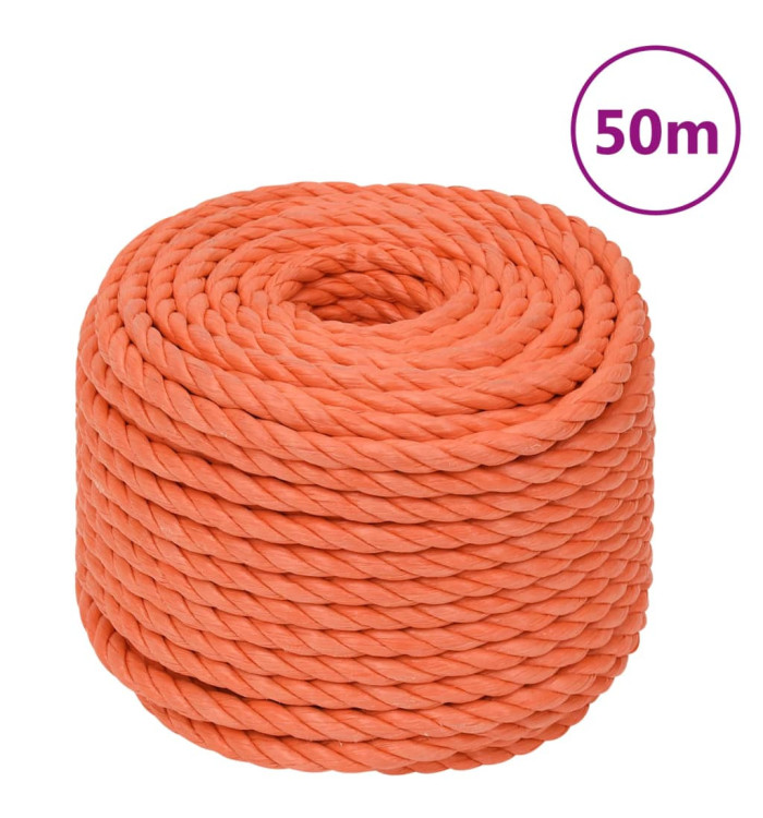 Corde de travail Orange 14 mm 50 m Polypropylène | Mobilier & Déco