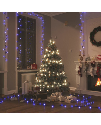 Guirlande lumineuse 400 LED Bleu 40 m 8 effets lumineux | Mobilier & Déco