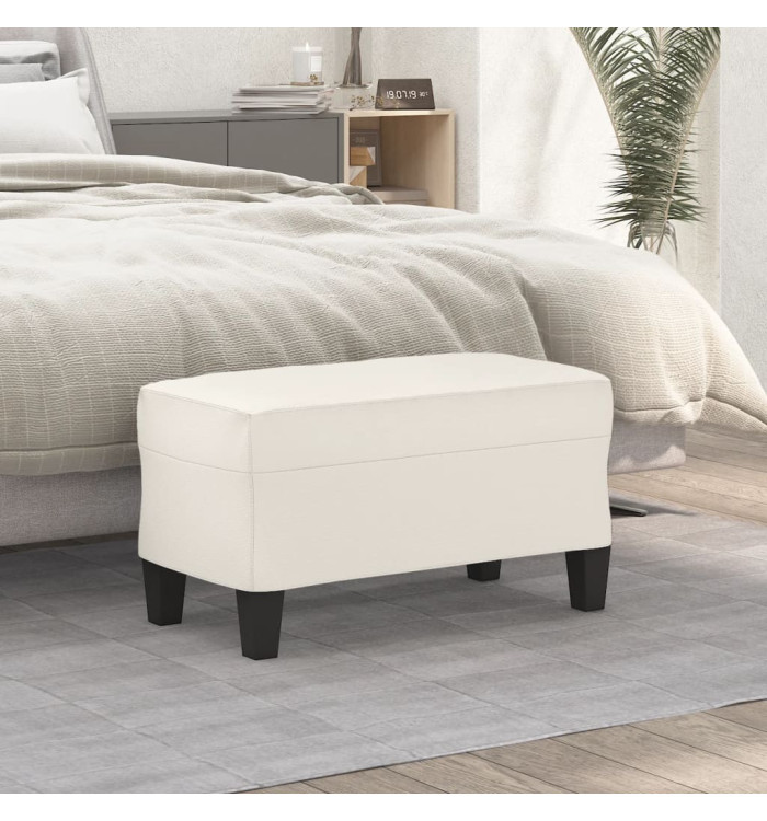 Banc Crème 70x35x41 cm Similicuir | Mobilier & Déco