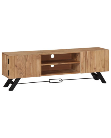 Meuble TV 140x30x45 cm Bois d'acacia massif | Mobilier & Déco