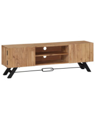Meuble TV 140x30x45 cm Bois d'acacia massif | Mobilier & Déco