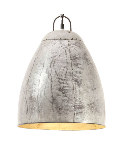 Lampe suspendue industrielle 25 W Argenté Rond 32 cm E27 | Mobilier & Déco