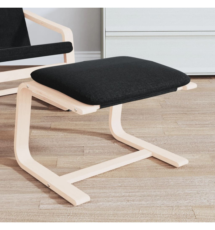 Repose-pied Noir 51x41x40 cm Tissu | Mobilier & Déco