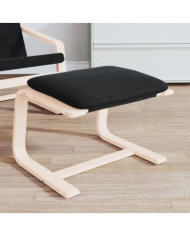 Repose-pied Noir 51x41x40 cm Tissu | Mobilier & Déco
