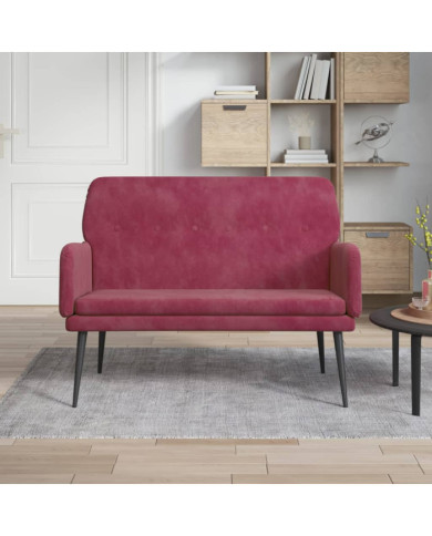 Banc Rouge bordeaux 108x79x79 cm Velours | Mobilier & Déco