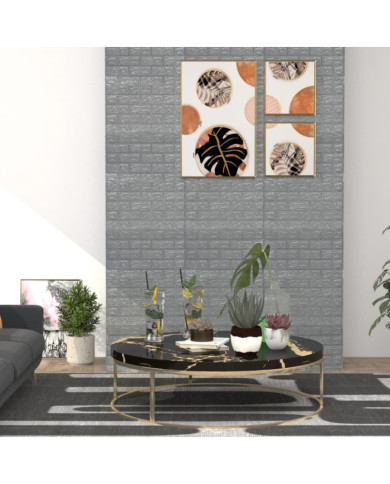 Papier peint 3D autoadhésif Briques 40 pcs Anthracite | Mobilier & Déco