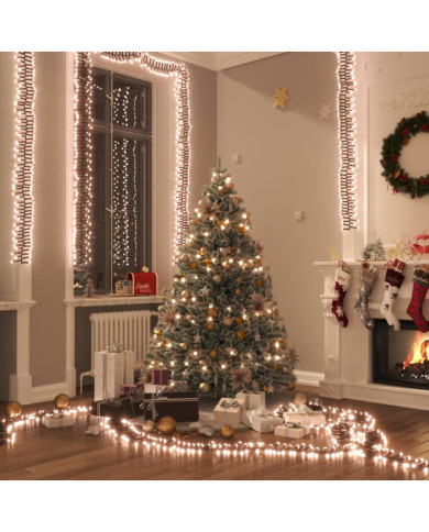 Guirlande lumineuse à LED groupées 400LED Blanc chaud 7,4 m PVC | Mobilier & Déco