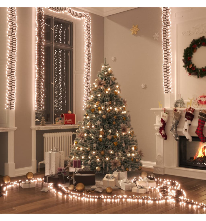 Guirlande lumineuse à LED groupées 400LED Blanc chaud 7,4 m PVC | Mobilier & Déco