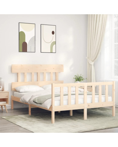 Cadre de lit sans matelas 120x200 cm bois de pin massif | Mobilier & Déco