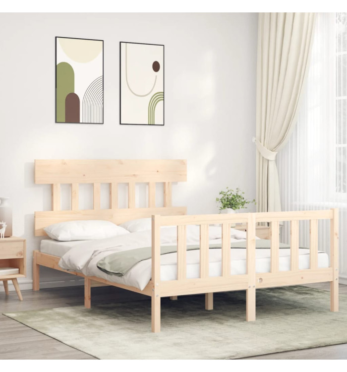 Cadre de lit sans matelas 120x200 cm bois de pin massif | Mobilier & Déco
