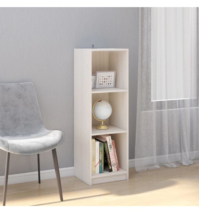 Bibliothèque/Séparateur de pièce Blanc 36x33x110 cm Pin massif | Mobilier & Déco