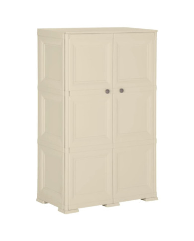 Armoire plastique 79x43x125 cm design de bois blanc angora | Mobilier & Déco