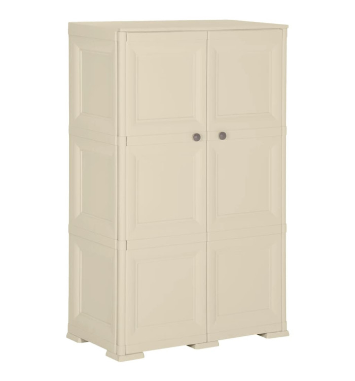 Armoire plastique 79x43x125 cm design de bois blanc angora | Mobilier & Déco