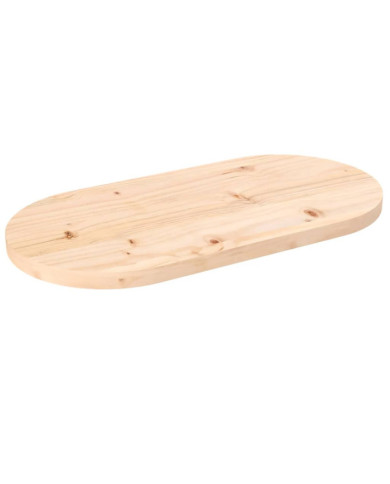 Dessus de table 70x35x2,5 cm bois de pin massif ovale | Mobilier & Déco