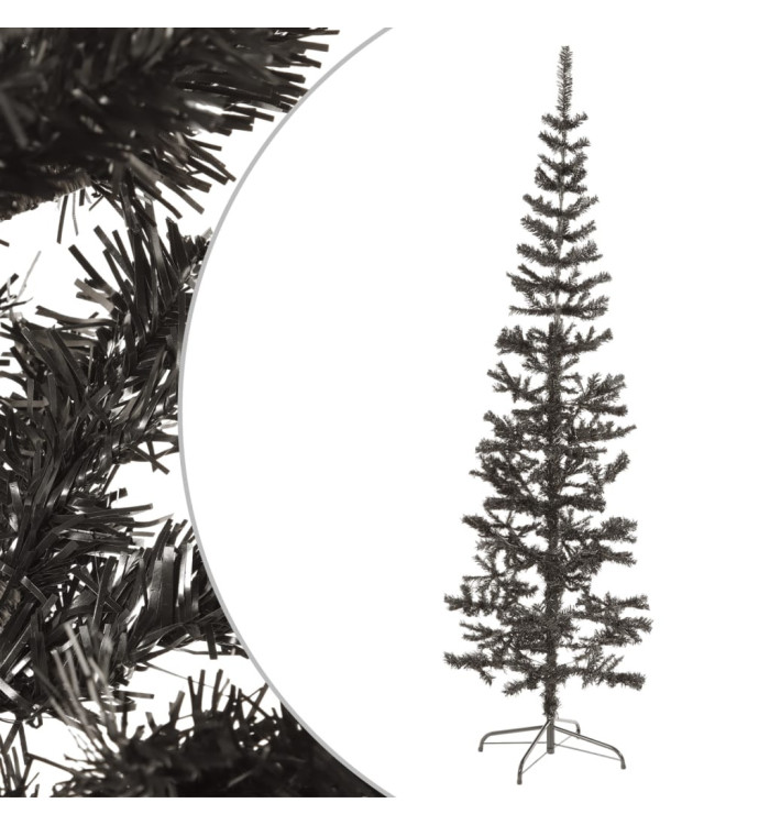 Sapin de Noël étroit Noir 210 cm | Mobilier & Déco