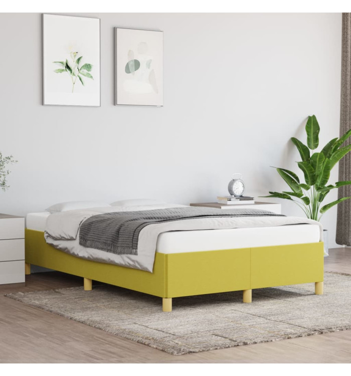 Cadre de lit sans matelas vert 120x200 cm tissu | Mobilier & Déco