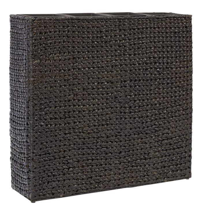 Lit surélevé avec 4 pots Jacinthe d'eau Noir | Mobilier & Déco