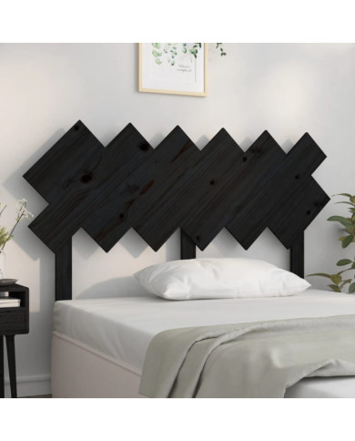 Tête de lit Noir 132x3x81 cm Bois massif de pin | Mobilier & Déco