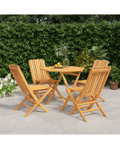 Ensemble à manger de jardin 5 pcs Bois de teck massif | Mobilier & Déco
