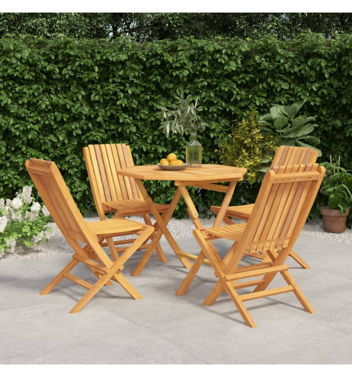 Ensemble à manger de jardin 5 pcs Bois de teck massif | Mobilier & Déco