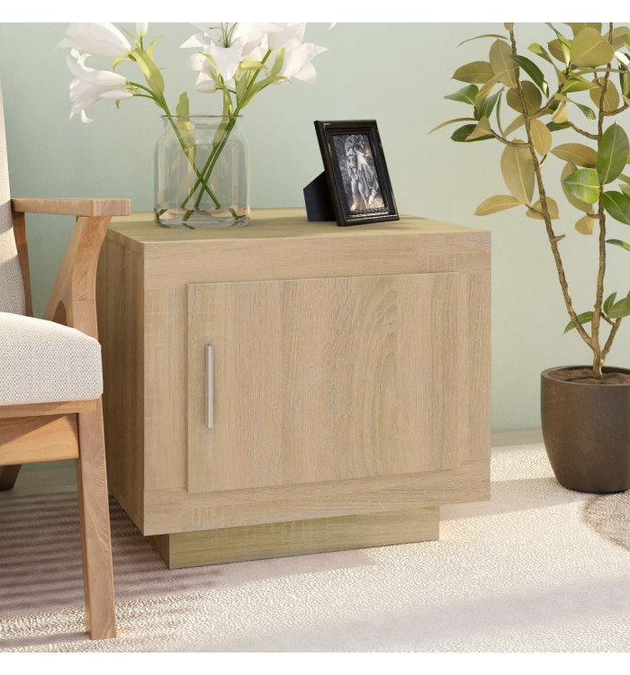 Table basse chêne sonoma 51x50x45 cm bois d'ingénierie | Mobilier & Déco