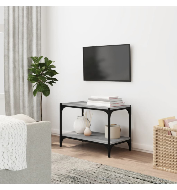 Meuble TV Sonoma gris 60x33x41 cm Bois d'ingénierie et acier | Mobilier & Déco