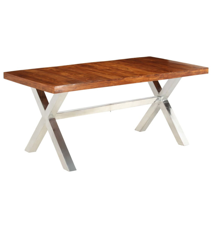 Table à manger bois massif 180x90x76 cm | Mobilier & Déco