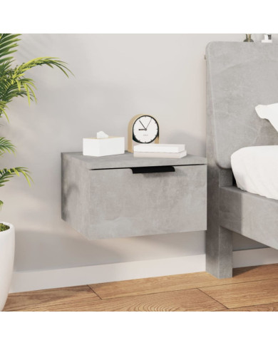 Table de chevet murale Gris béton 34x30x20 cm | Mobilier & Déco