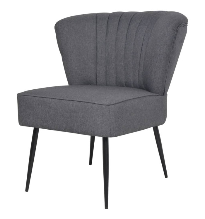 Chaise de cocktail gris foncé tissu | Mobilier & Déco