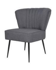 Chaise de cocktail gris foncé tissu | Mobilier & Déco