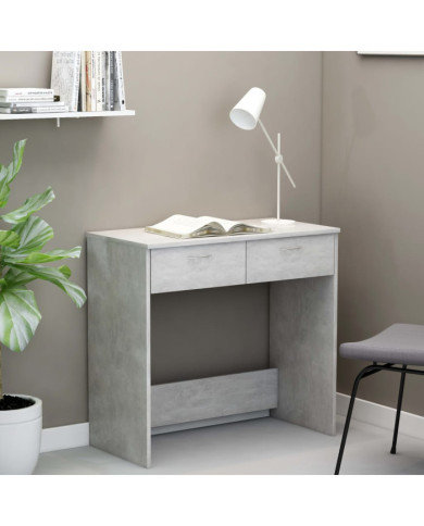 Bureau Gris béton 80x40x75 cm Bois d’ingénierie | Mobilier & Déco