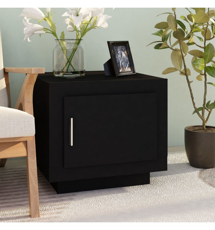 Table basse noir 51x50x45 cm bois d'ingénierie | Mobilier & Déco