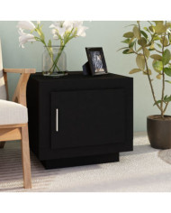 Table basse noir 51x50x45 cm bois d'ingénierie | Mobilier & Déco