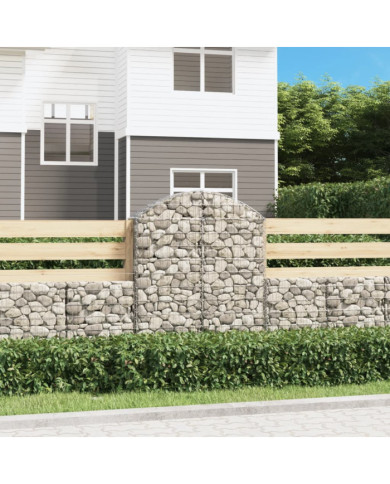 Panier de gabions arqué 100x30x120/140 cm Fer galvanisé | Mobilier & Déco