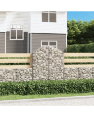 Panier de gabions arqué 100x30x120/140 cm Fer galvanisé | Mobilier & Déco