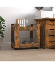 Chariot de bureau Chêne fumé 60x45x60 cm Bois d'ingénierie | Mobilier & Déco