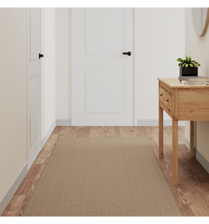 Tapis de couloir aspect sisal sable 80x300 cm | Mobilier & Déco
