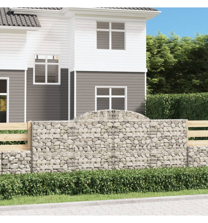 Panier de gabions arqué 300x50x120/140 cm Fer galvanisé | Mobilier & Déco
