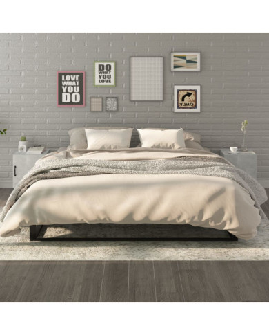 Tables de chevet 2 pcs Gris béton Bois d'ingénierie | Mobilier & Déco