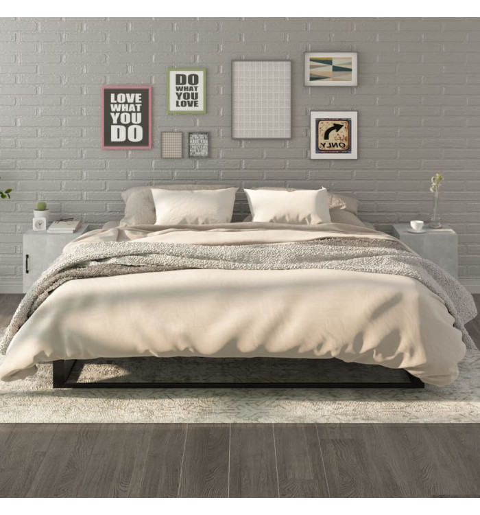 Tables de chevet 2 pcs Gris béton Bois d'ingénierie | Mobilier & Déco