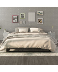 Tables de chevet 2 pcs Gris béton Bois d'ingénierie | Mobilier & Déco
