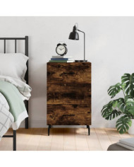 Table de chevet chêne fumé 40x40x66 cm bois d'ingénierie | Mobilier & Déco