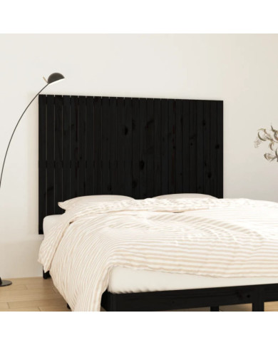 Tête de lit murale Noir 159,5x3x110 cm Bois massif de pin | Mobilier & Déco