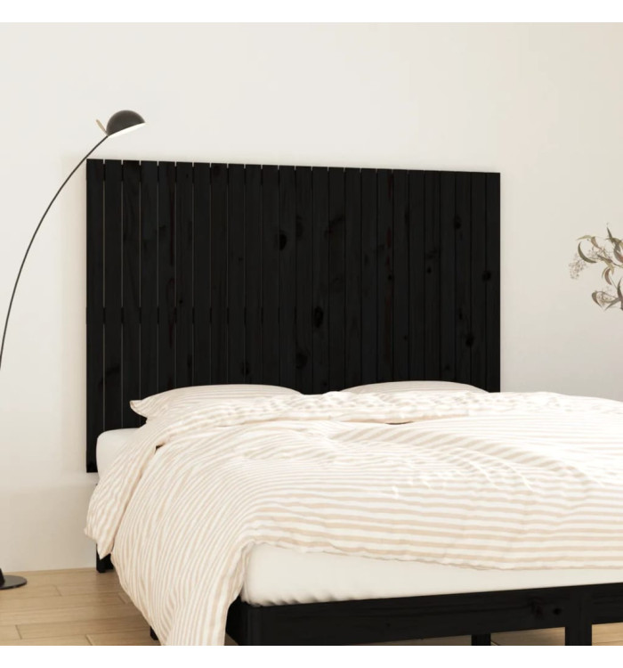 Tête de lit murale Noir 159,5x3x110 cm Bois massif de pin | Mobilier & Déco